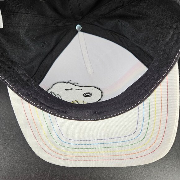Snoopy Woodstock Snapback Baseball Trucker Hat Rainbow Adjustable Embroidered - Picture 7 of 10